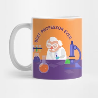 Teacher: Purple & Orange "Best Professor Ever" Mug Mug